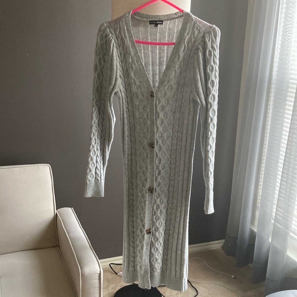 Long Gray Cardigan